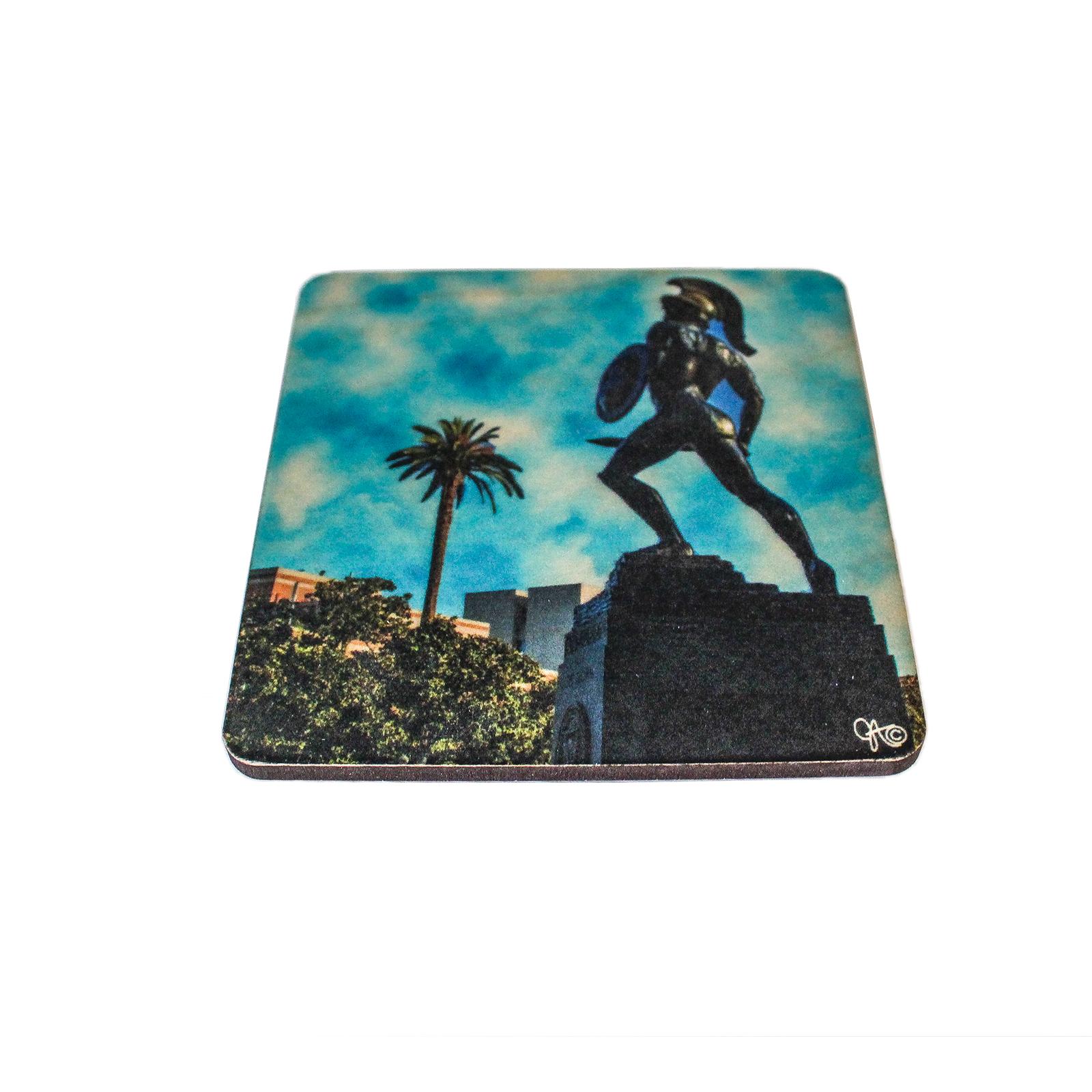 USC Tommy Silhouette Wooden Coaster by Preserve Press image01